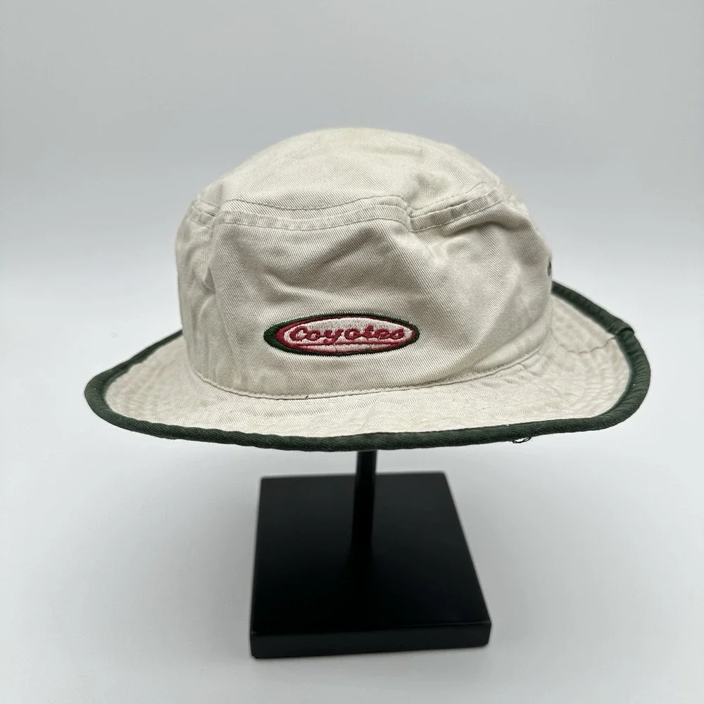 Vtg Phoenix Arizona Coyotes NHL Pro Player OS Kachina Tan Embroidered Bucket Hat